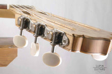 Load image into Gallery viewer, Birds eye maple classical guitar headstock side view
