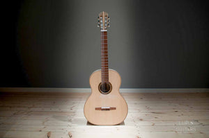 Walnut classical guitar front view